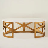 THEBES COFFEE TABLE WHITE CHAMPAGNE