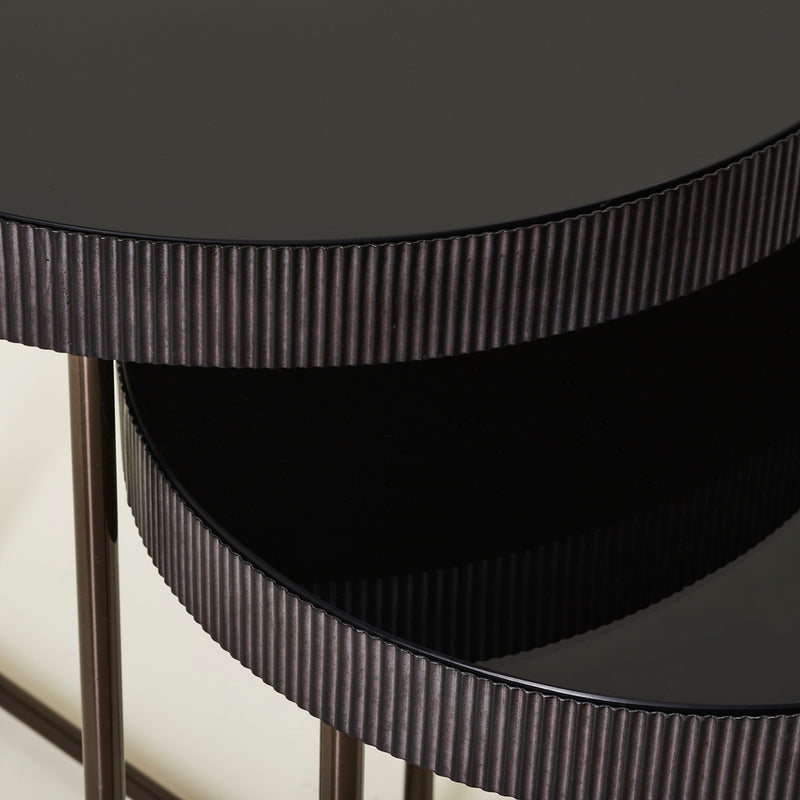 DAUMIER COFFEE TABLE SET OF 2 BLACK
