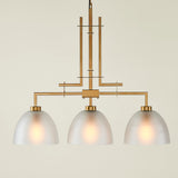 TROY 3 LIGHT CHANDELIER FROSTED CHAMPAGNE