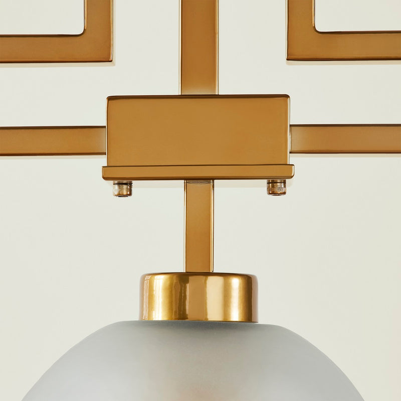 TROY 3 LIGHT CHANDELIER FROSTED CHAMPAGNE