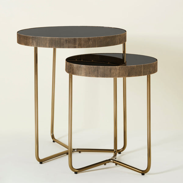 DAUMIER END TABLE- SET OF 2 GOLD