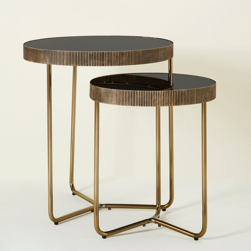 DAUMIER END TABLE- SET OF 2 GOLD