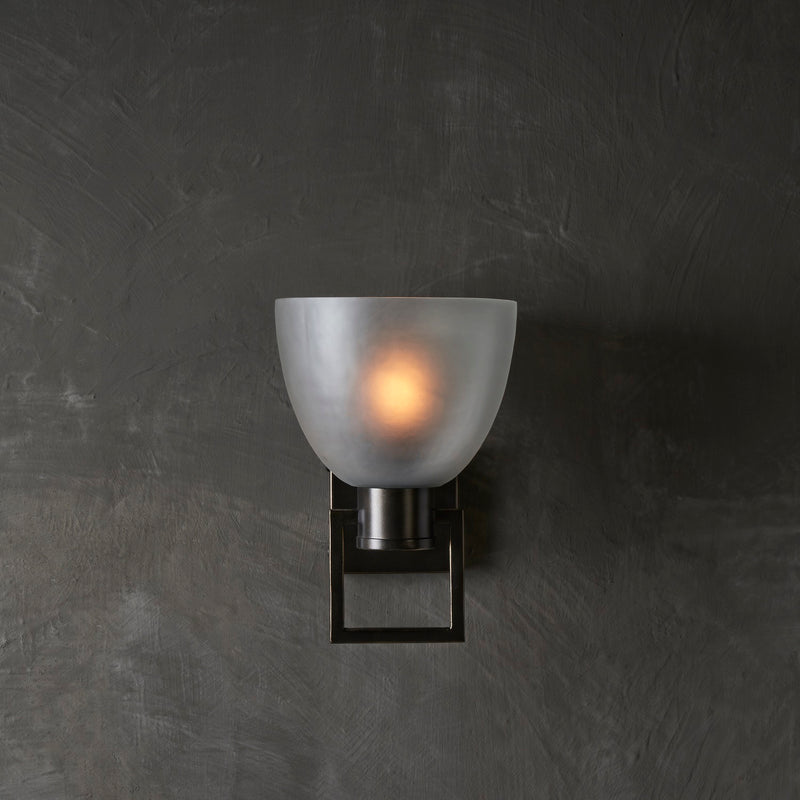 TROY WALL LIGHT FROSTED BRONZE