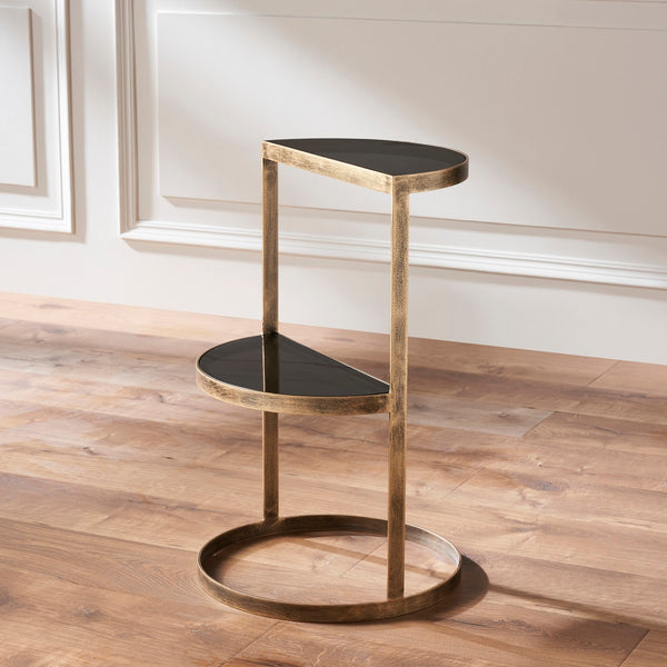CRESCENT ACCENT TABLE GOLD