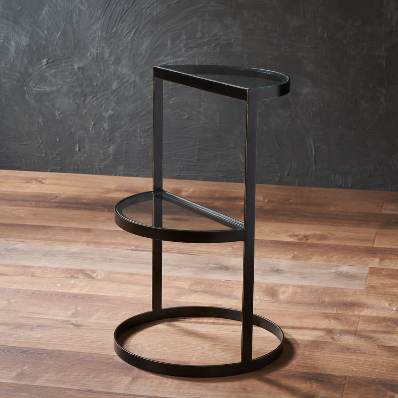 CRESCENT ACCENT TABLE BRONZE