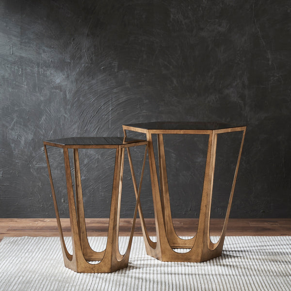 CATALAN END TABLE- SET OF 2 CHAMPAGNE