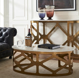 THEBES COFFEE TABLE WHITE CHAMPAGNE