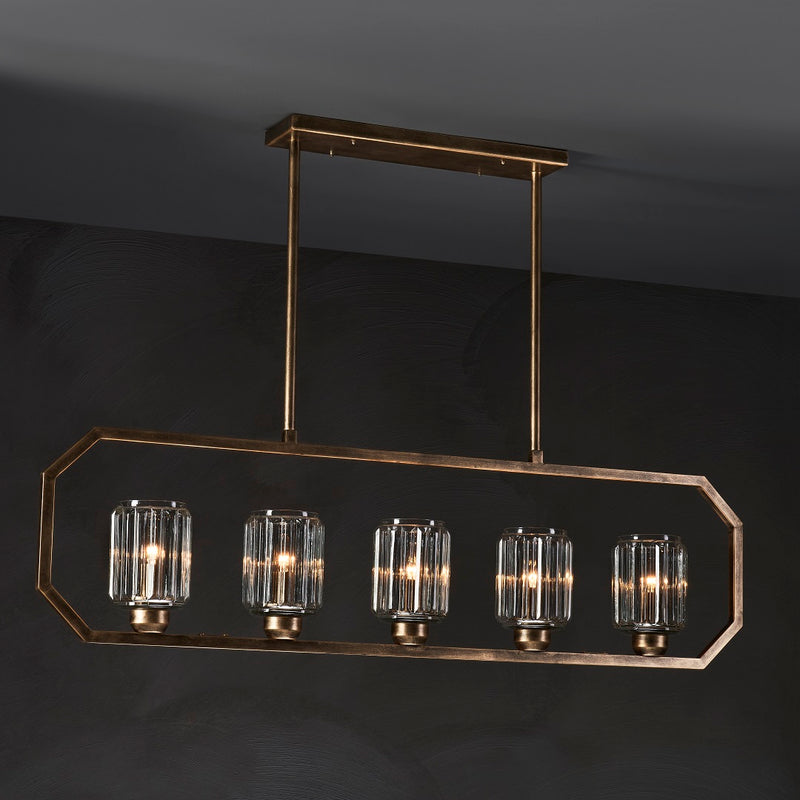 ERSA 5 LIGHT CHANDELIER GOLD