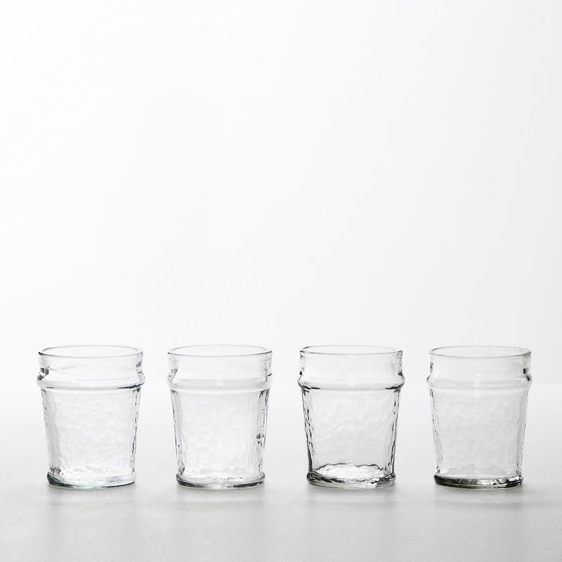 JUNO WATER TUMBLER SET OF 4 CLEAR